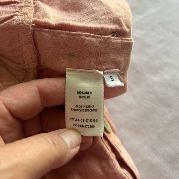 Cloth & Stone elastic waist Pink Shorts with Relaxed Fit - Picture 4 of 7